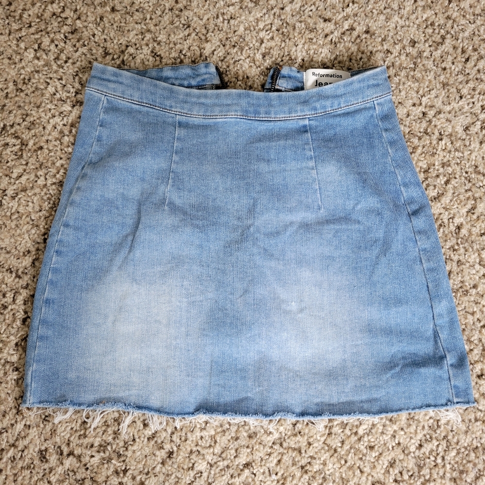 Reformation Evie Denim Skirt